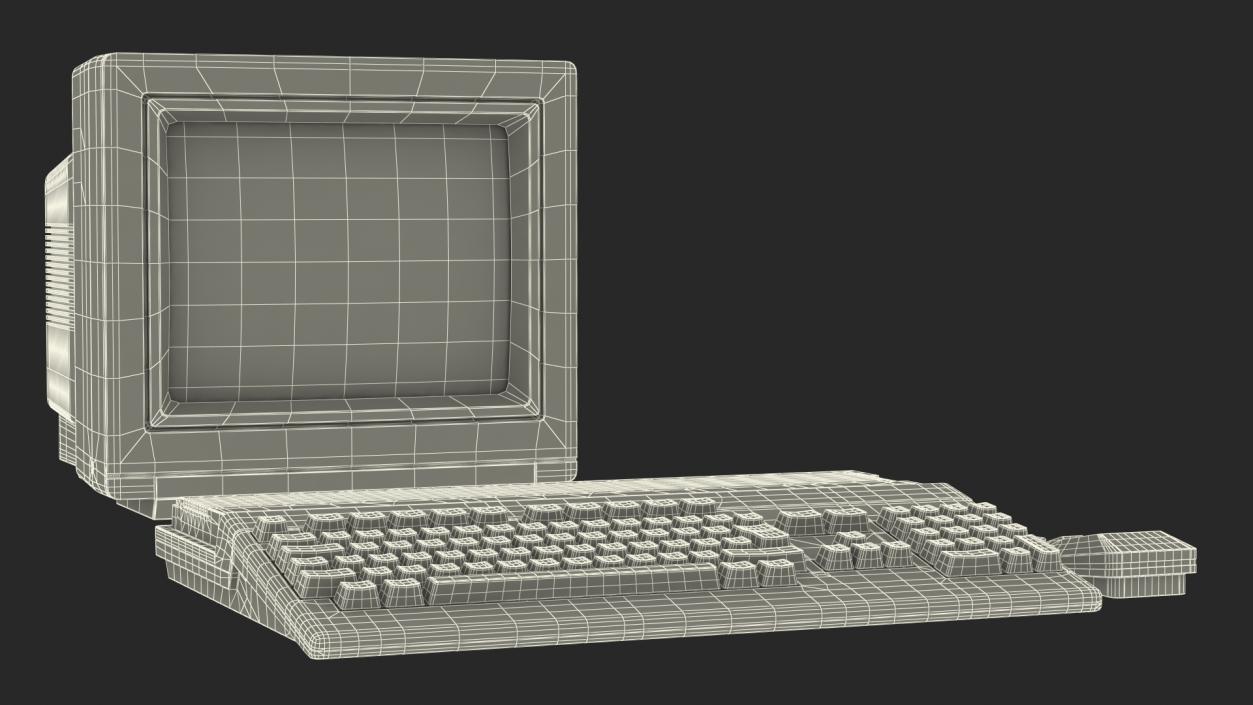 3D Commodore Amiga 500 Computer with Monitor