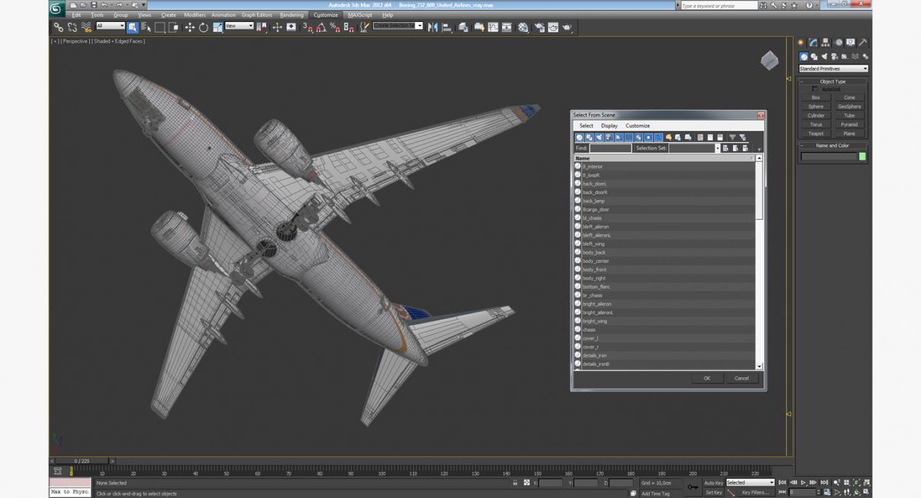 3D model Boeing 737-600 United Airlines