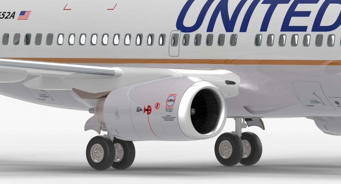 3D model Boeing 737-600 United Airlines