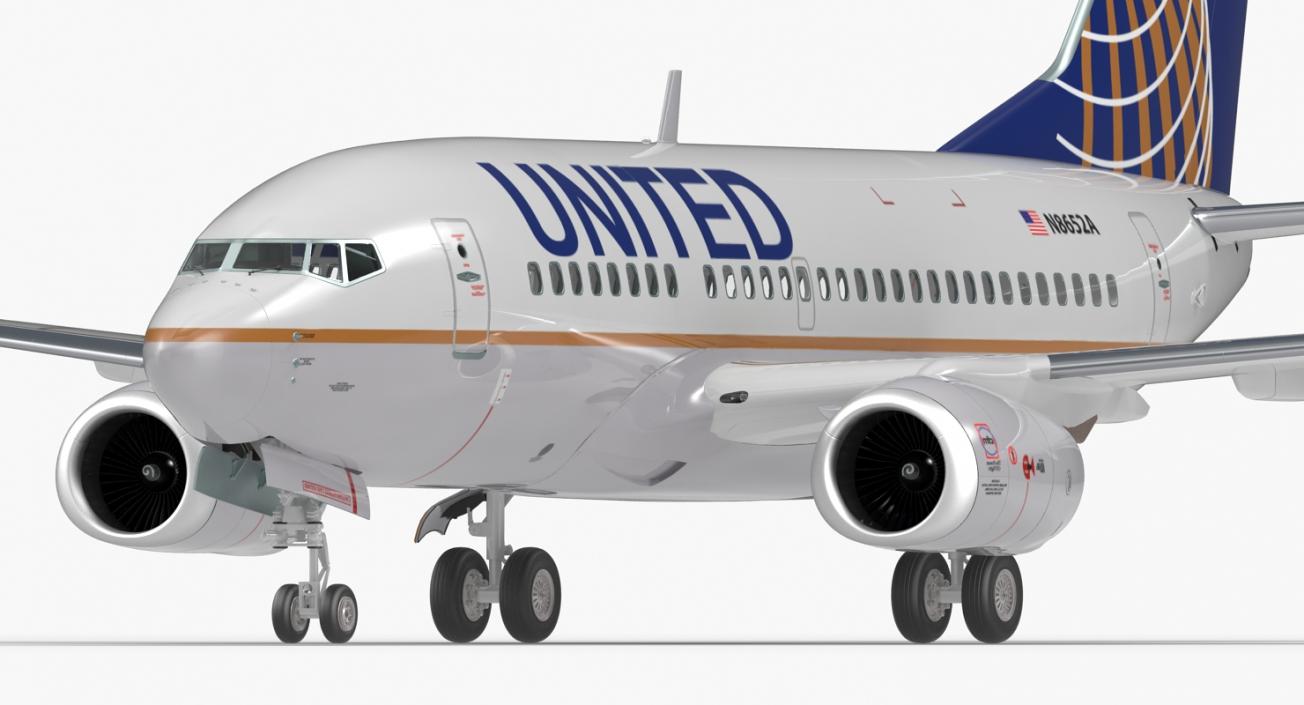 3D model Boeing 737-600 United Airlines