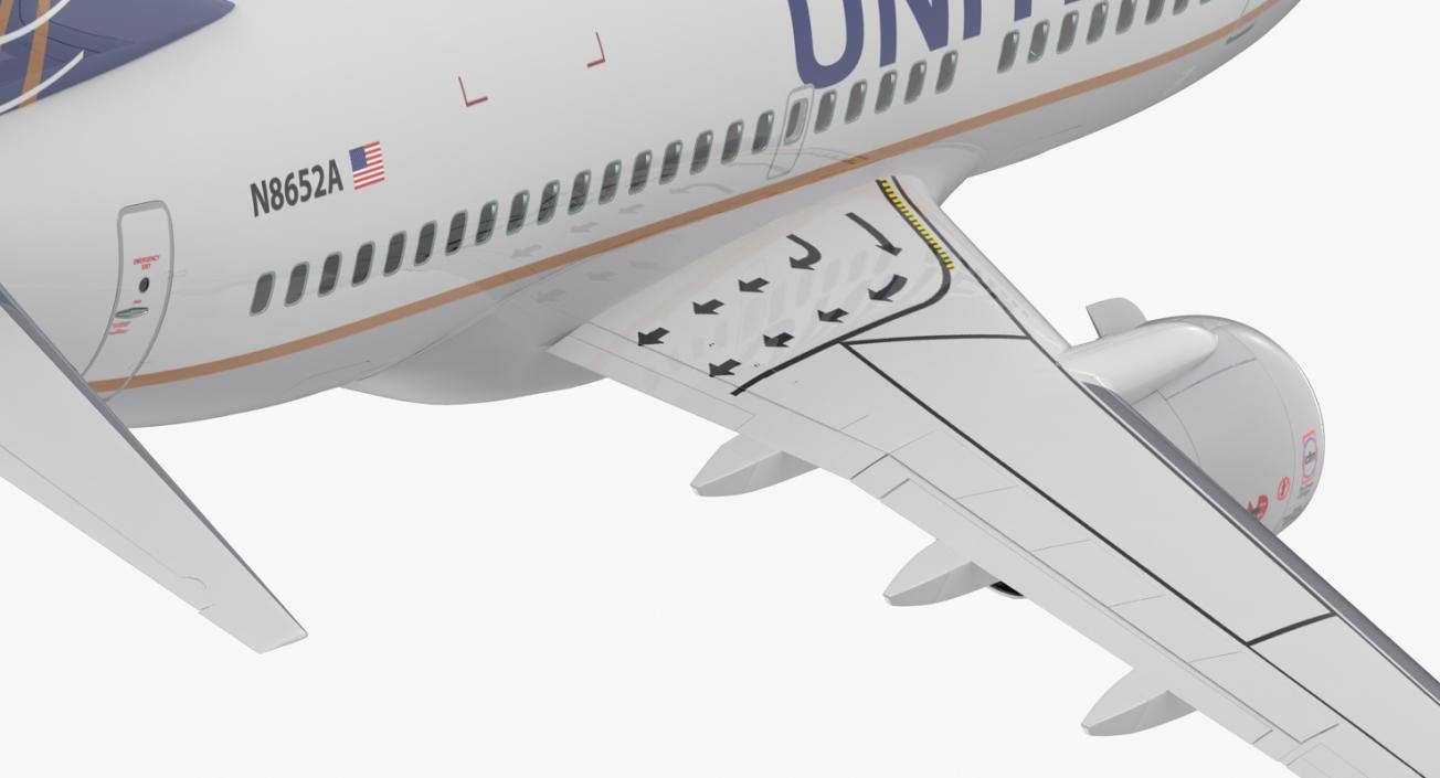 3D model Boeing 737-600 United Airlines