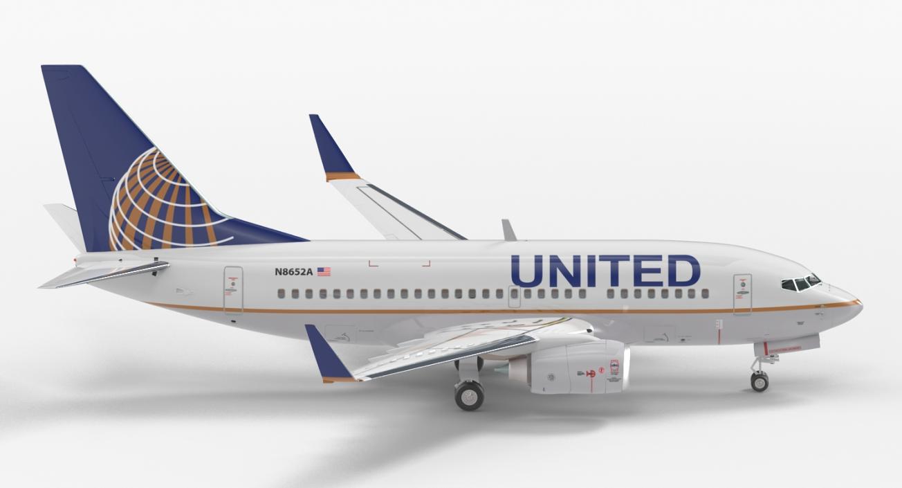 3D model Boeing 737-600 United Airlines