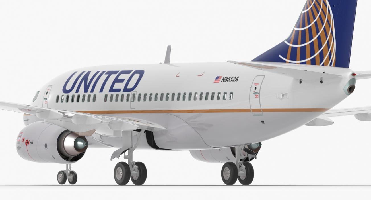 3D model Boeing 737-600 United Airlines