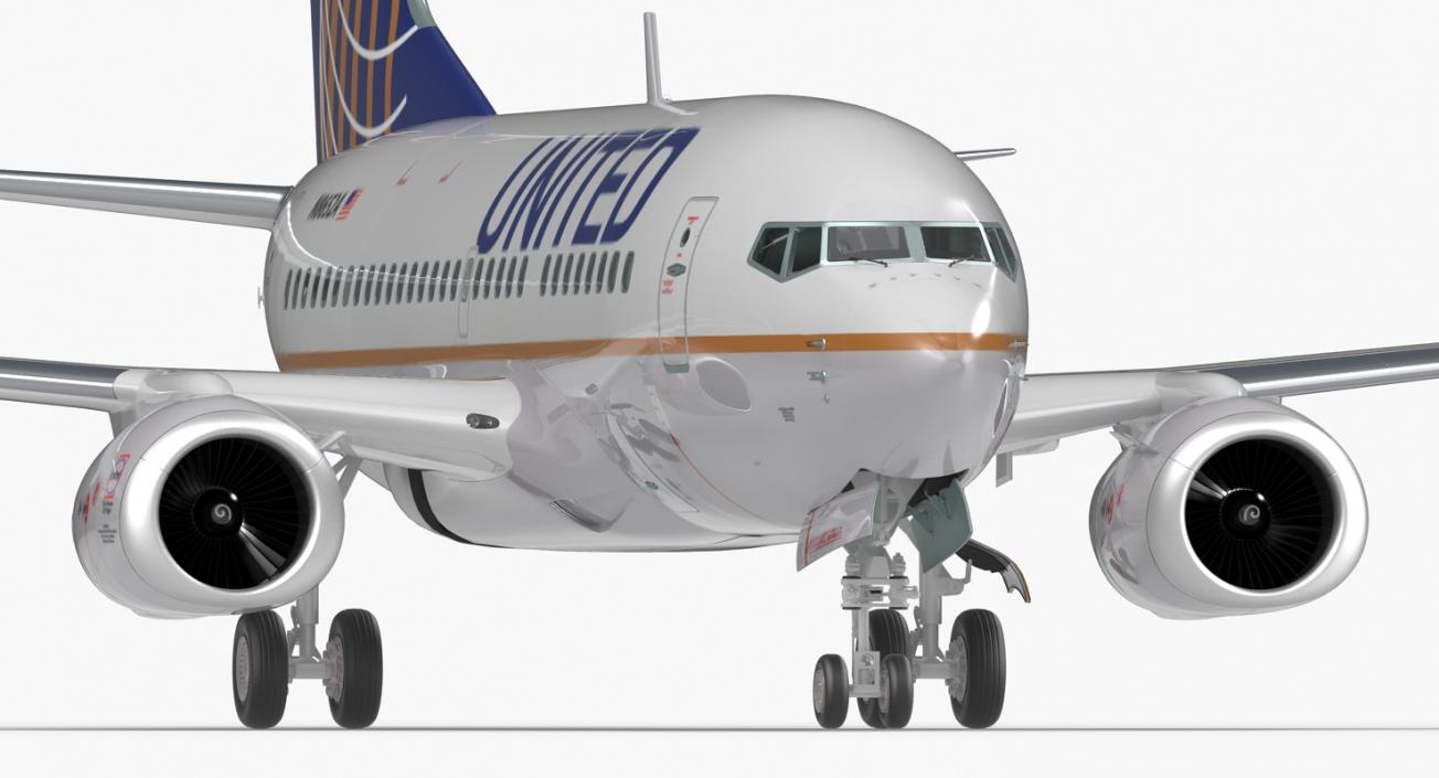 3D model Boeing 737-600 United Airlines