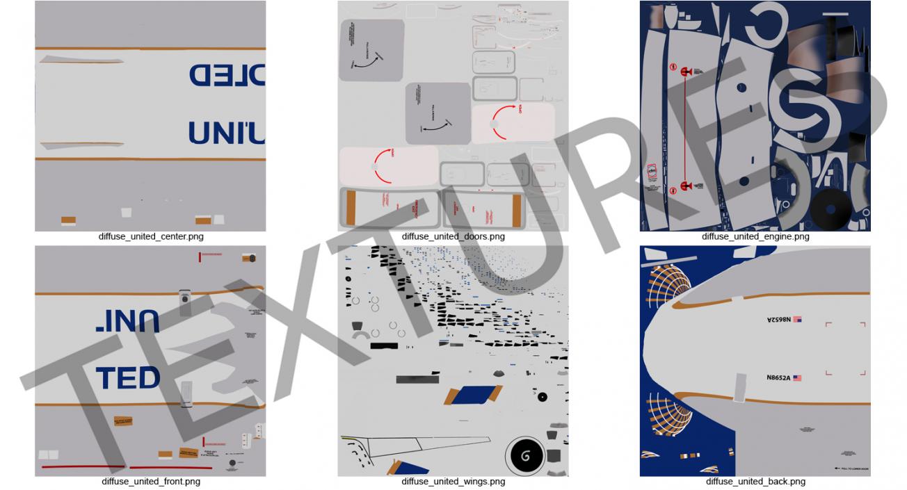 3D model Boeing 737-600 United Airlines