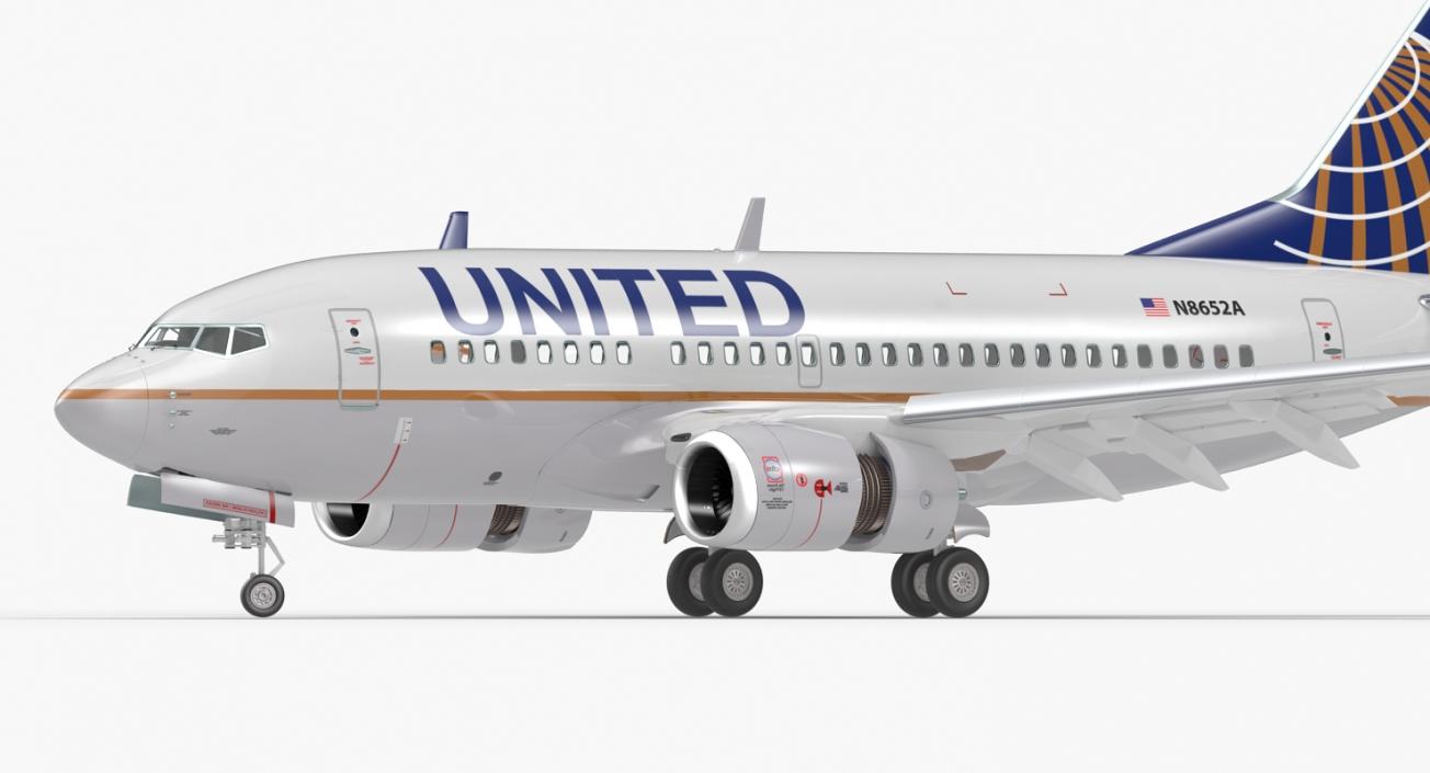 3D model Boeing 737-600 United Airlines