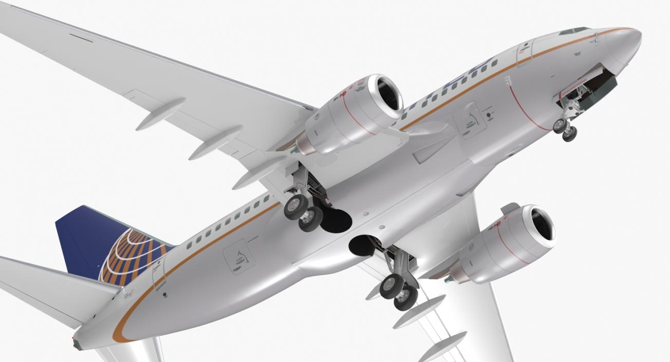 3D model Boeing 737-600 United Airlines