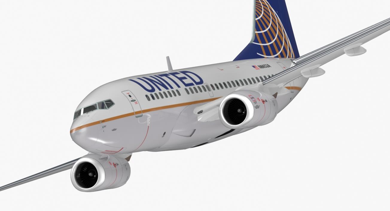 3D model Boeing 737-600 United Airlines