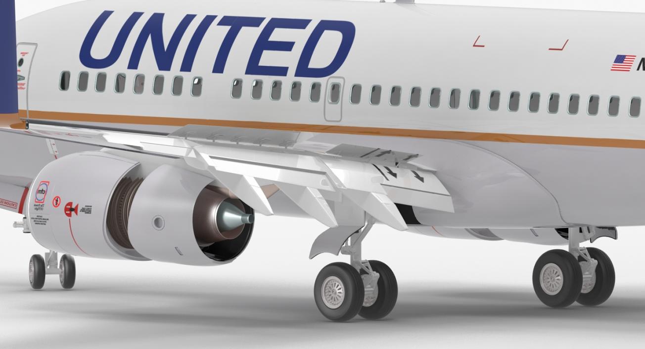 3D model Boeing 737-600 United Airlines