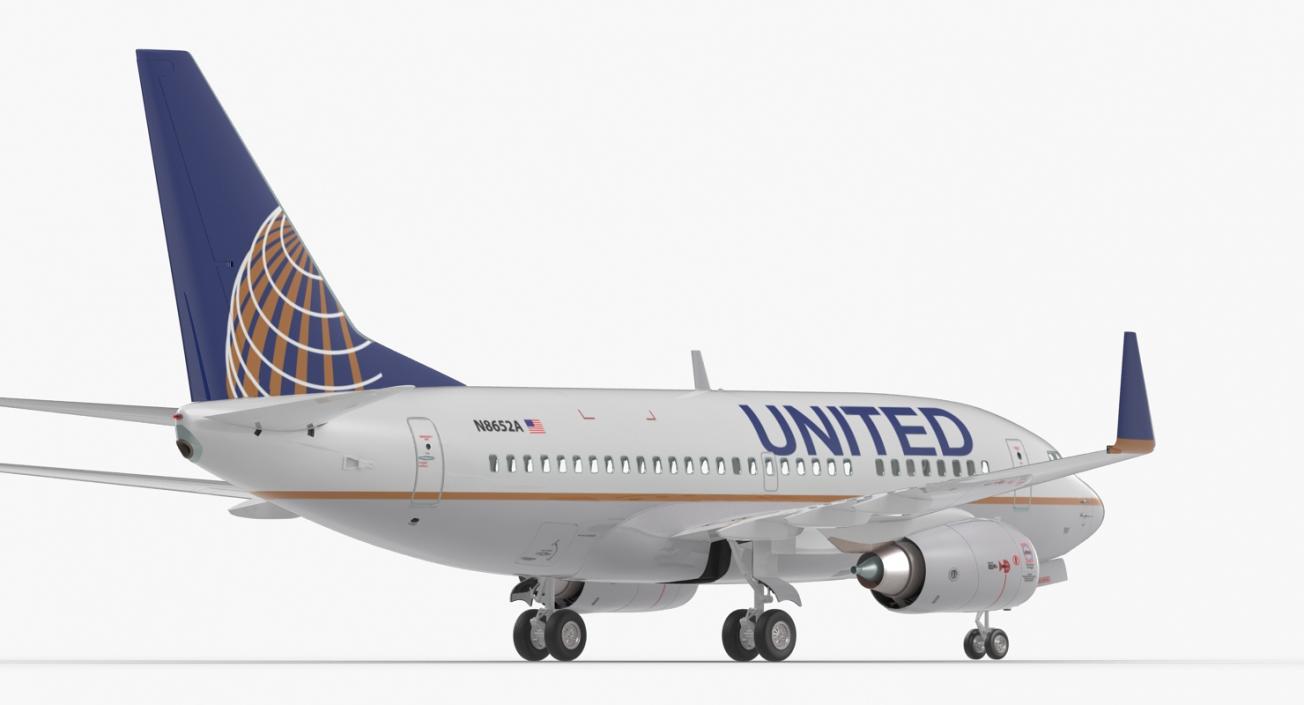 3D model Boeing 737-600 United Airlines