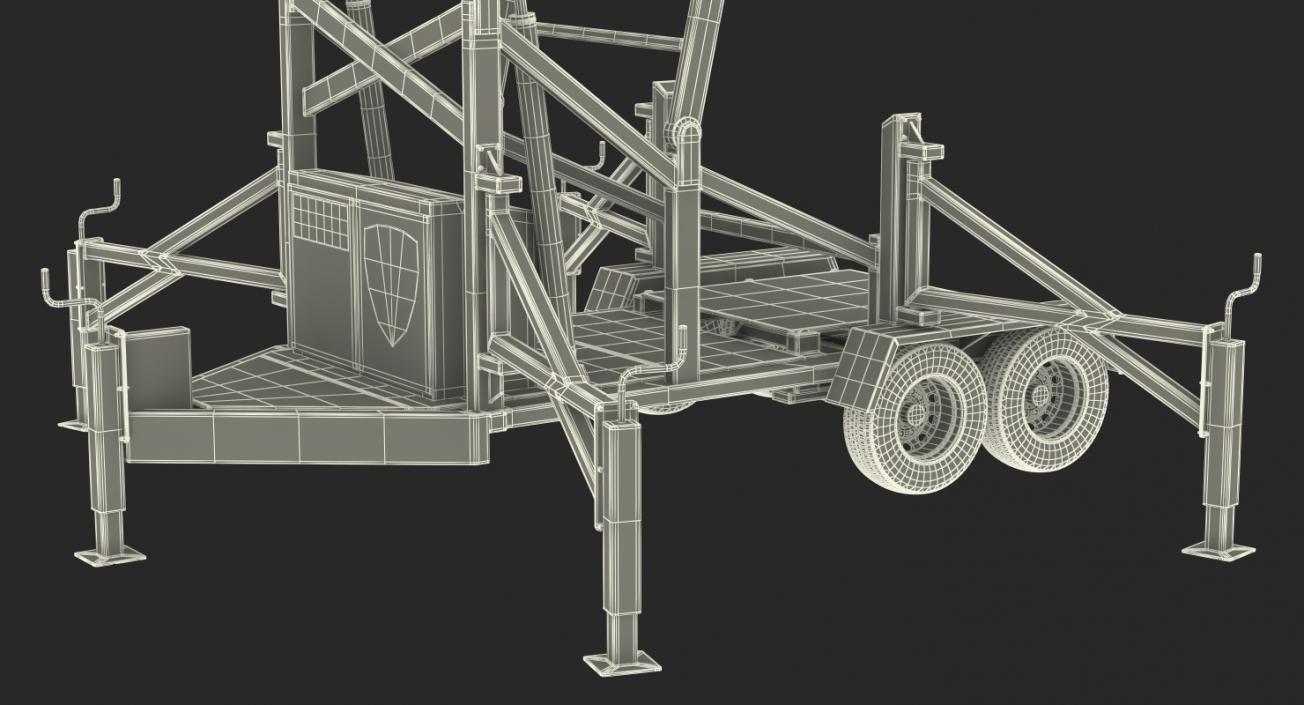 Flir SkyWatch Mobile Surveillance Tower 3D model