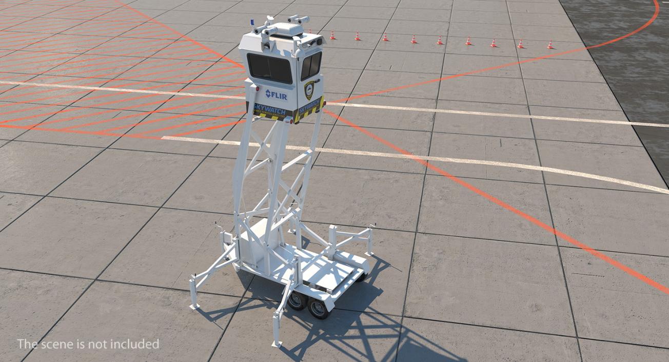 Flir SkyWatch Mobile Surveillance Tower 3D model