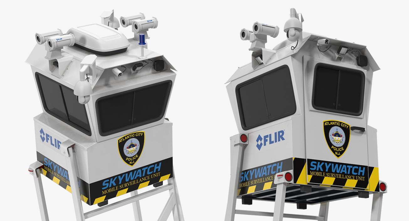 Flir SkyWatch Mobile Surveillance Tower 3D model