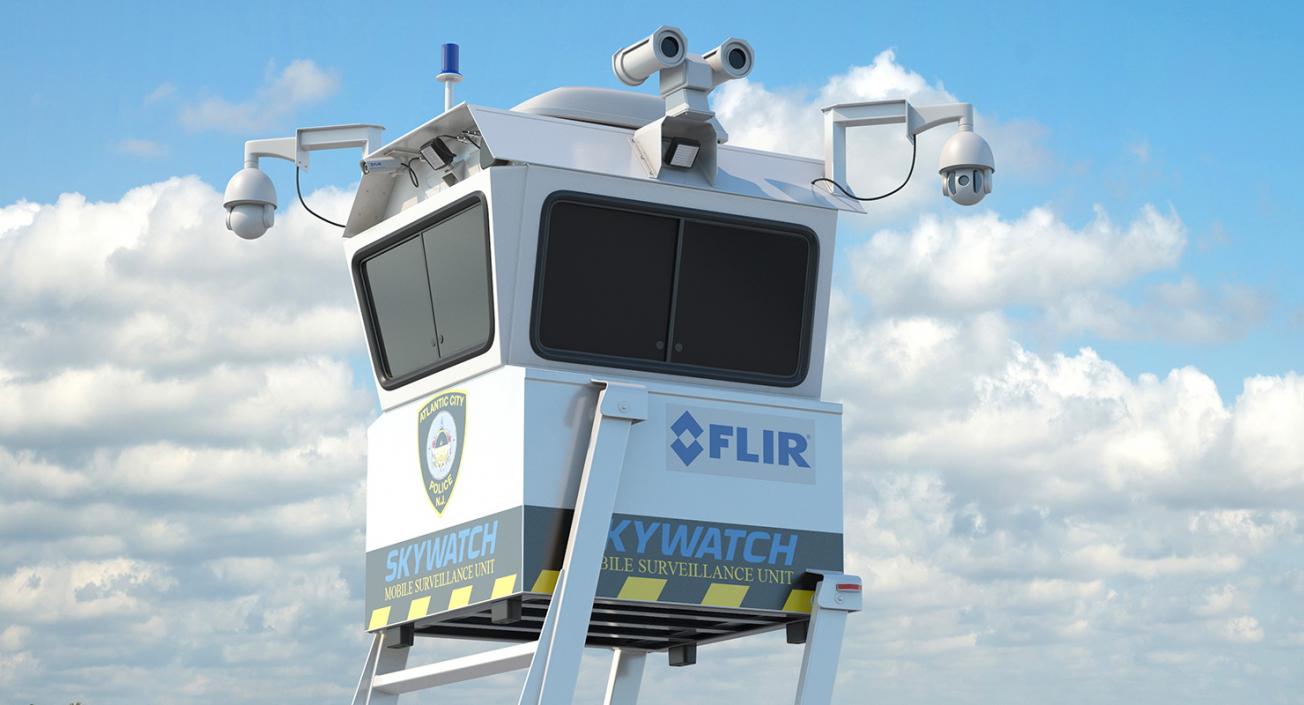 Flir SkyWatch Mobile Surveillance Tower 3D model