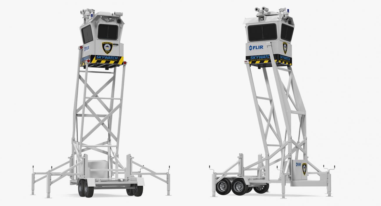 Flir SkyWatch Mobile Surveillance Tower 3D model