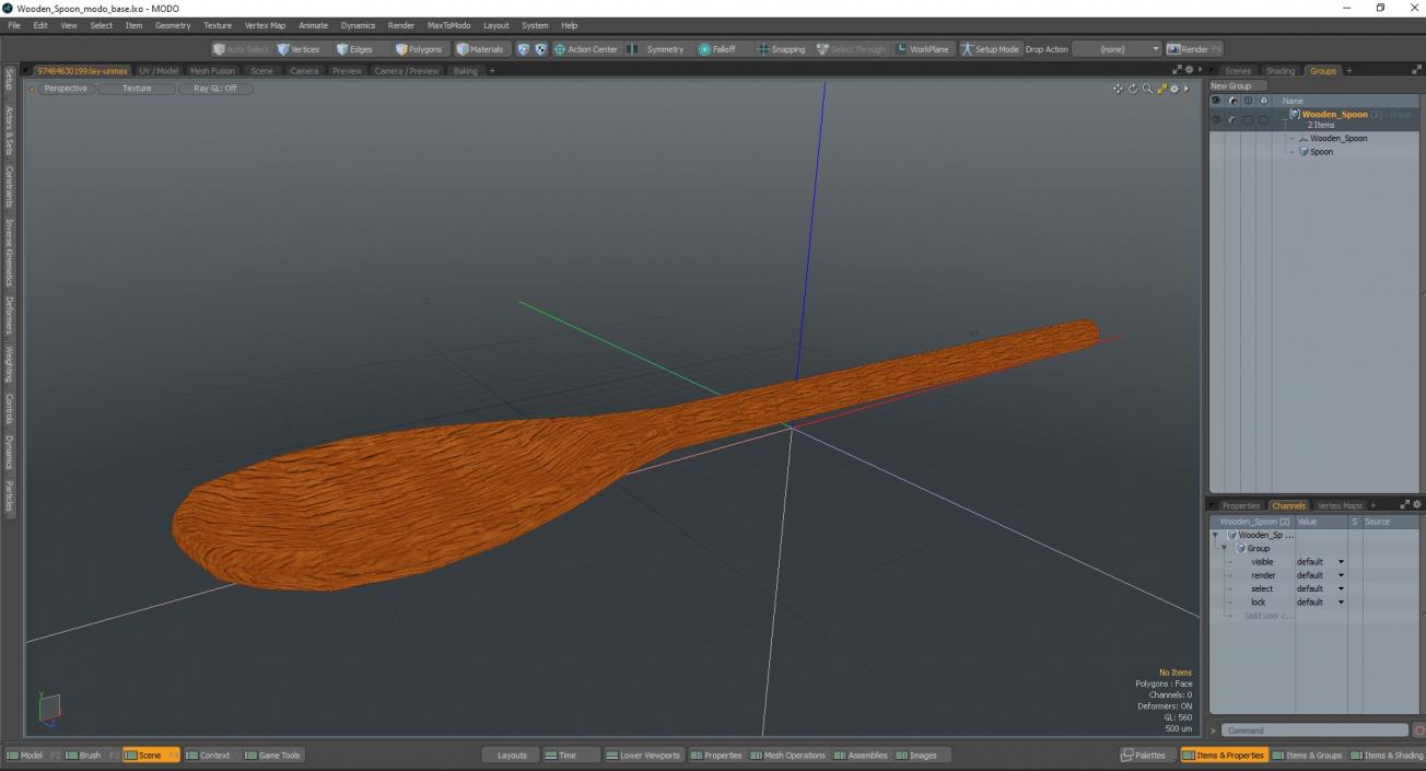 Wooden Spoon 2 3D model