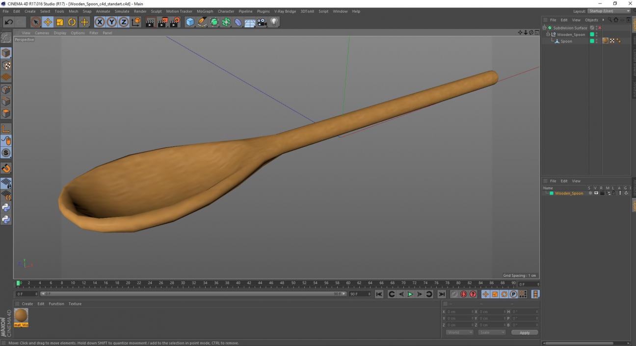 Wooden Spoon 2 3D model