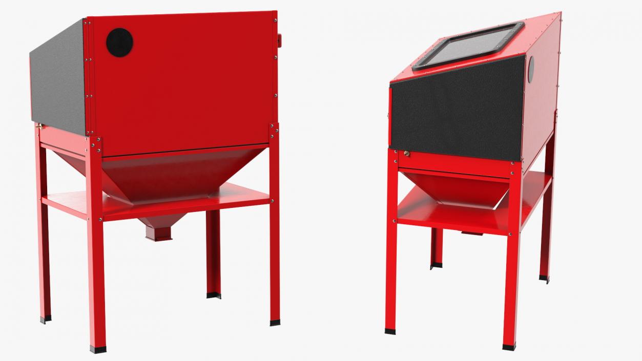 3D Sandblast Cabinet Red