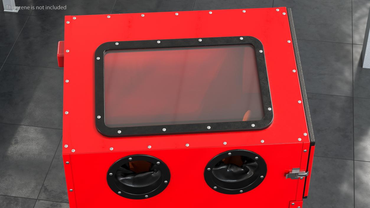 3D Sandblast Cabinet Red