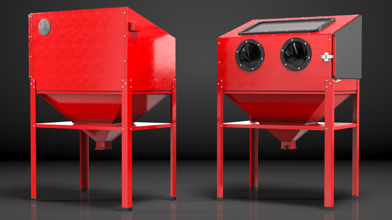 3D Sandblast Cabinet Red