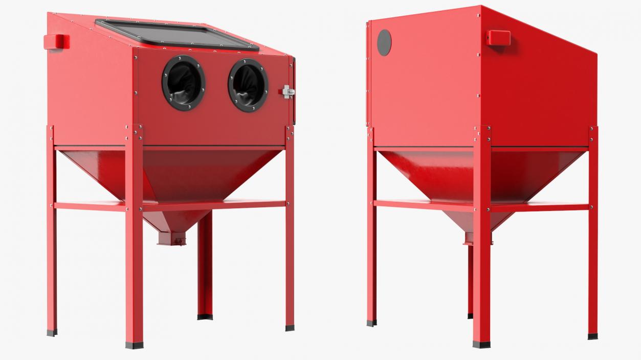 3D Sandblast Cabinet Red