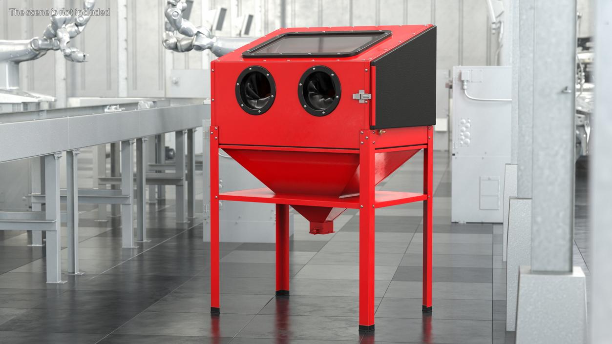 3D Sandblast Cabinet Red