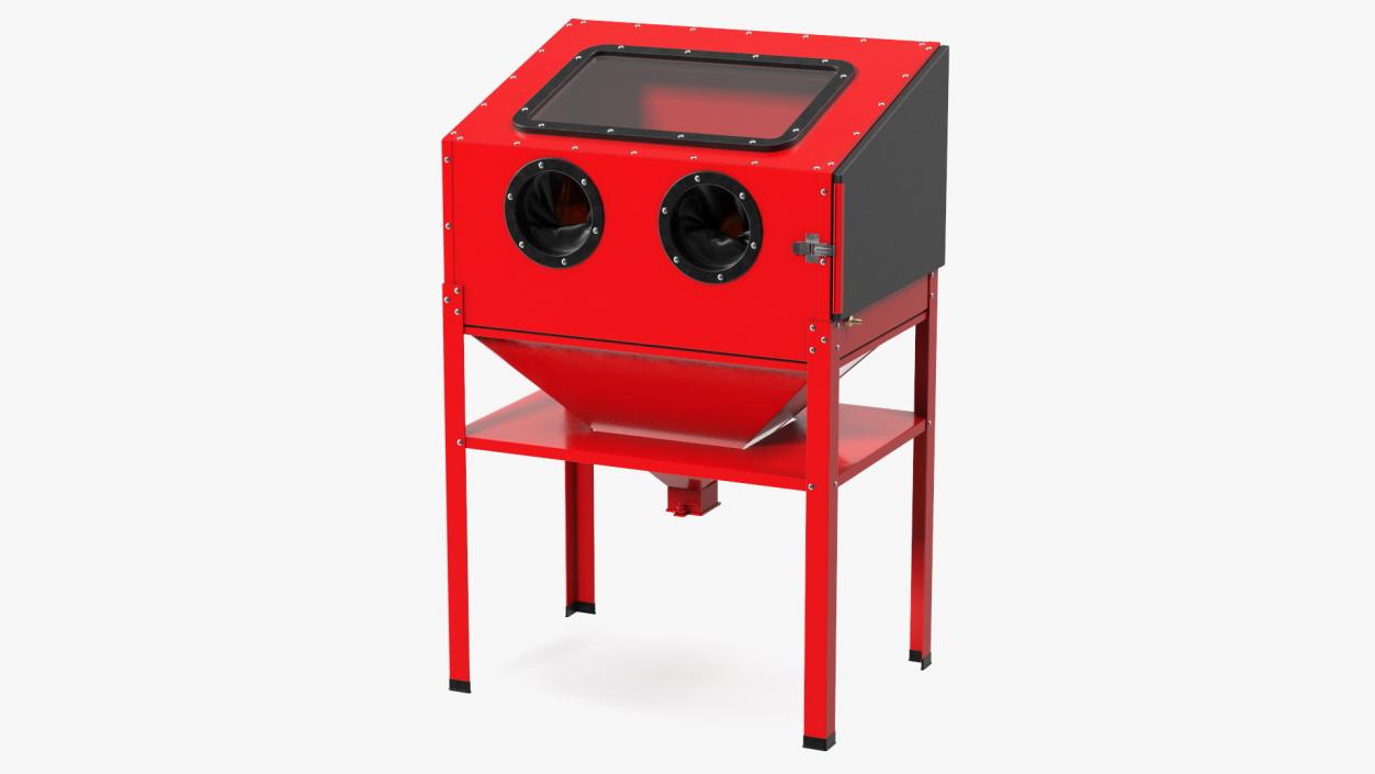 3D Sandblast Cabinet Red