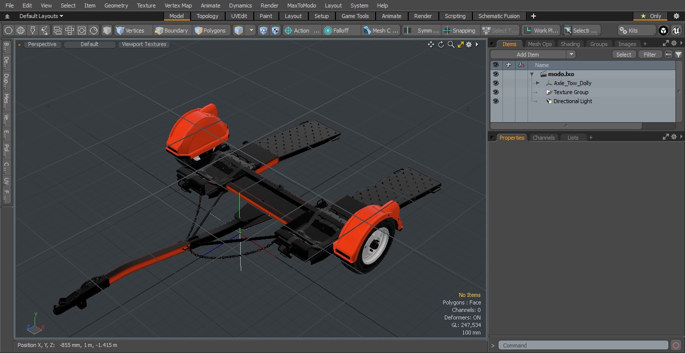 Axle Tow Dolly 3D model