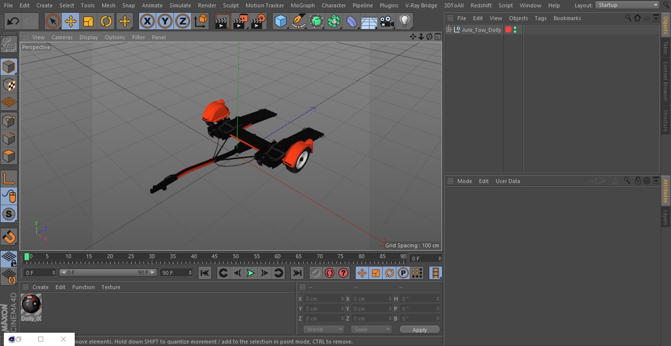 Axle Tow Dolly 3D model