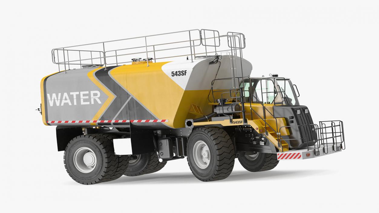 3D model Construction Water Truck Rigged for Cinema 4D