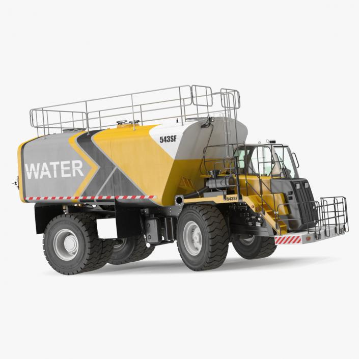 3D model Construction Water Truck Rigged for Cinema 4D