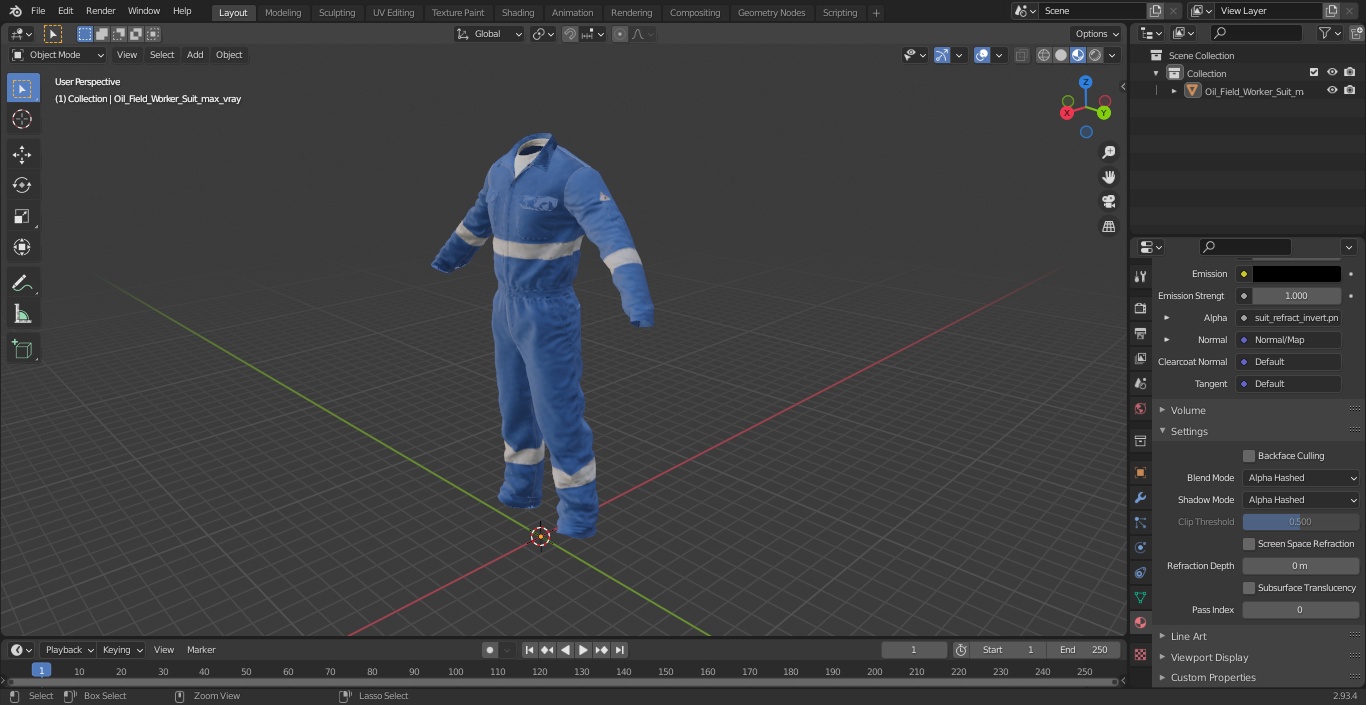 3D Oil Field Worker Suit