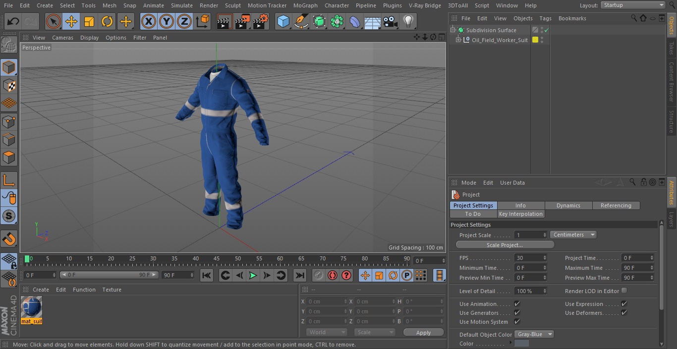 3D Oil Field Worker Suit