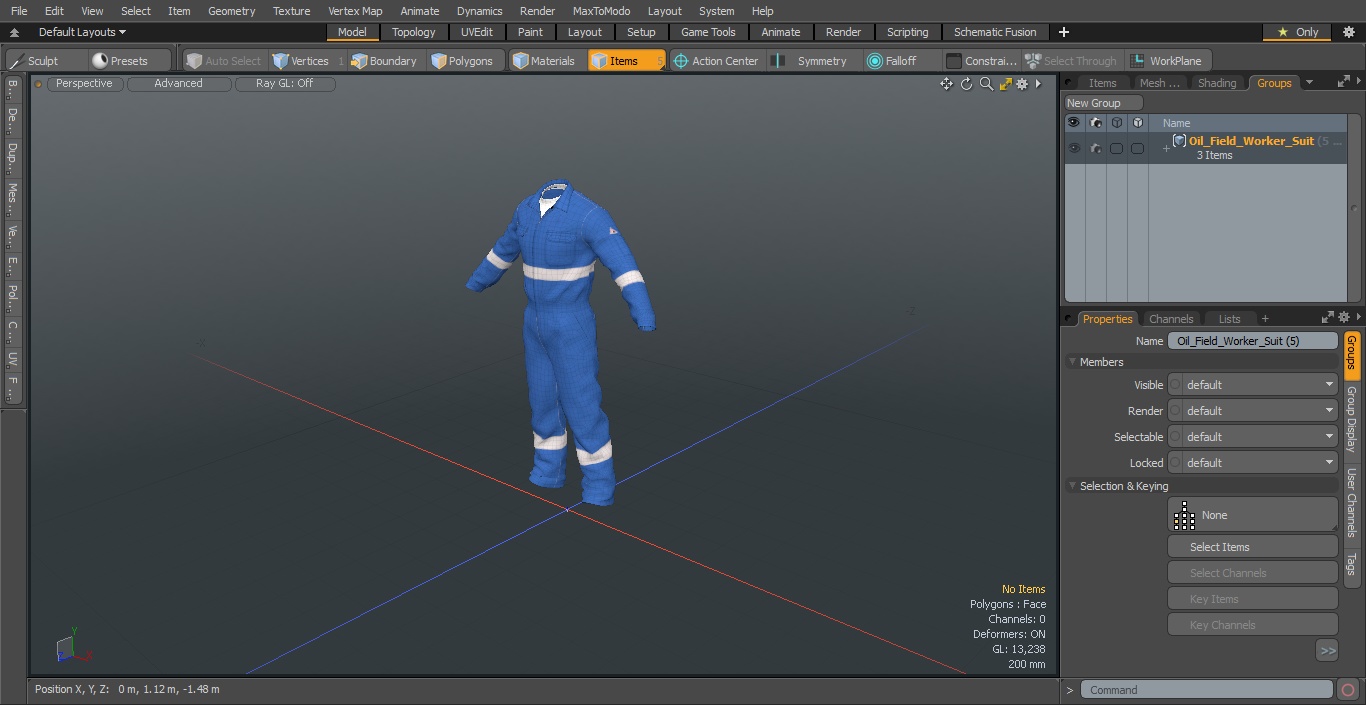 3D Oil Field Worker Suit