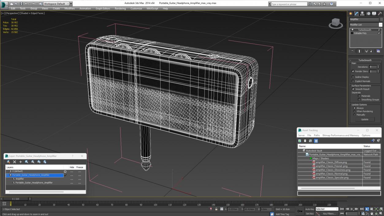 3D model Portable Guitar Headphone Amplifier