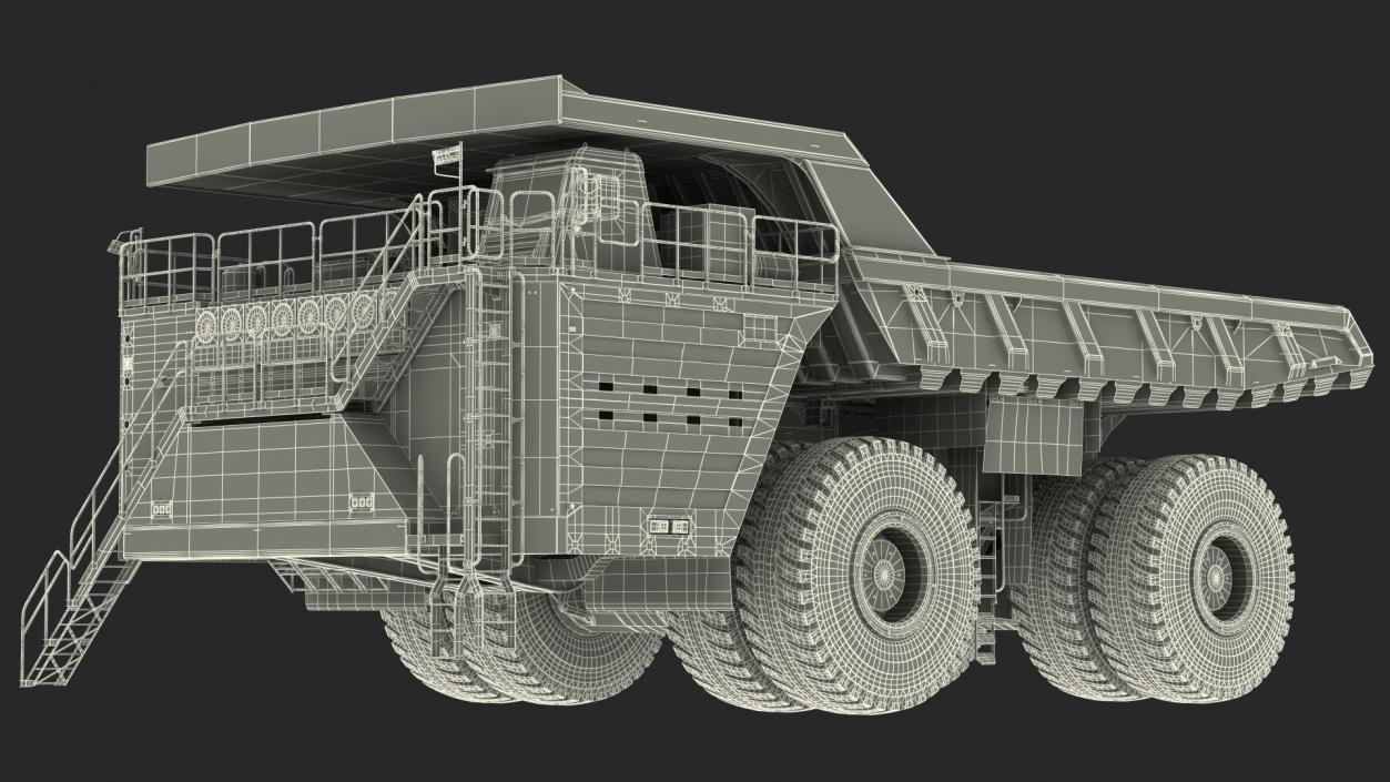 3D Haul Truck Clean Rigged model