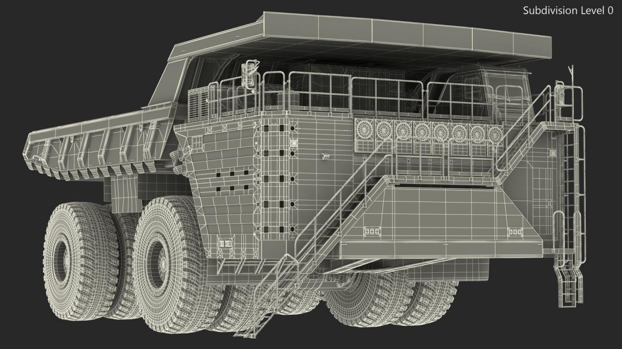 3D Haul Truck Clean Rigged model