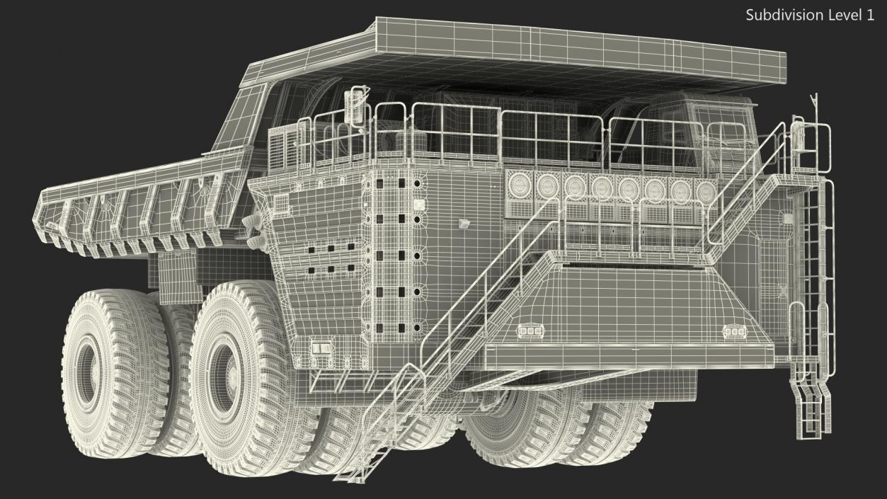 3D Haul Truck Clean Rigged model