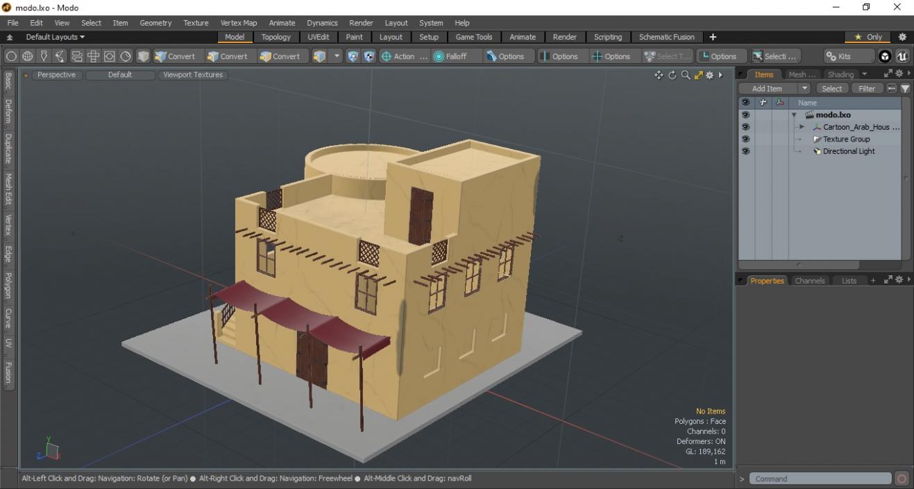 Cartoon Arab House with Circular Construction 2 3D