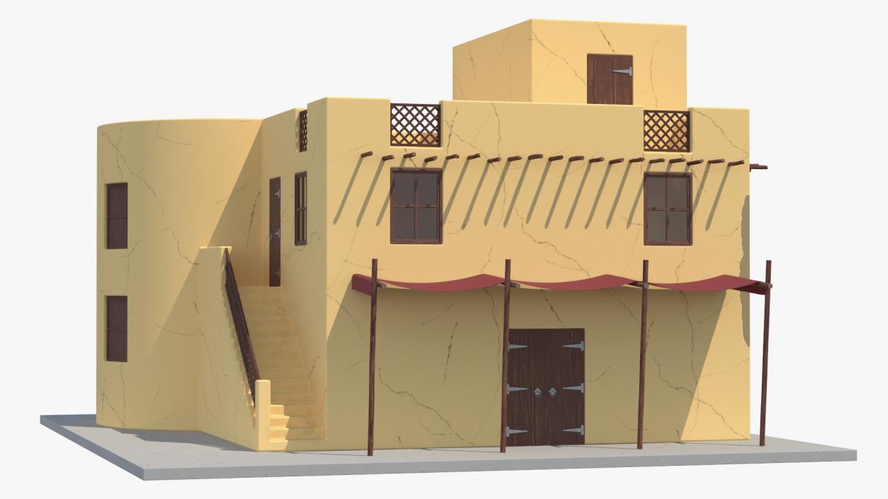 Cartoon Arab House with Circular Construction 2 3D