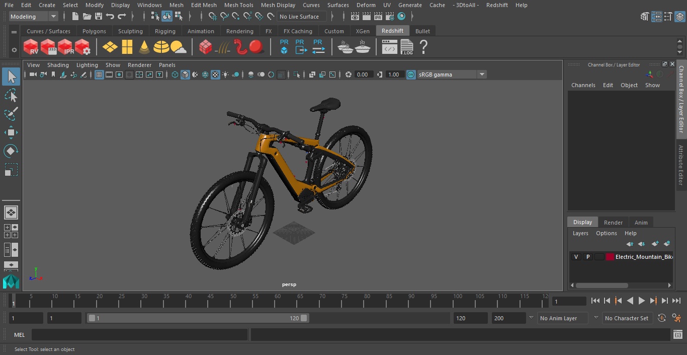 Electric Mountain Bike 3D