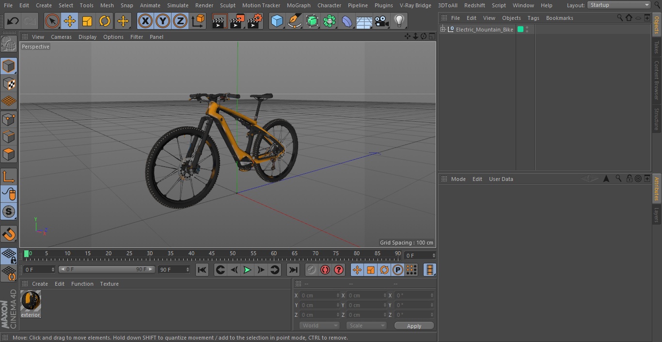 Electric Mountain Bike 3D