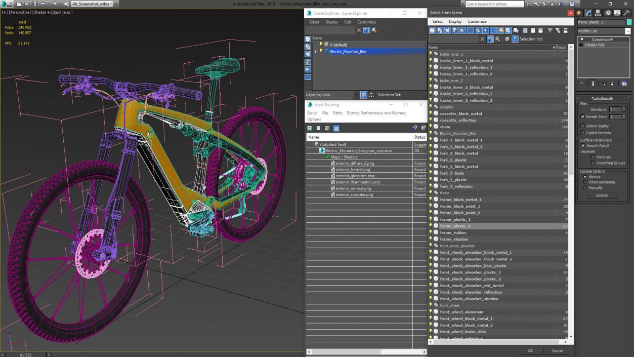 Electric Mountain Bike 3D