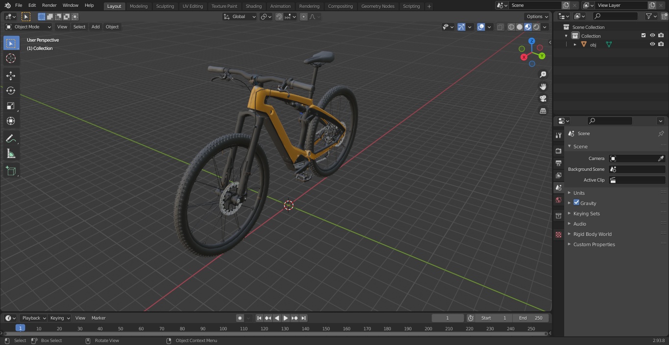 Electric Mountain Bike 3D