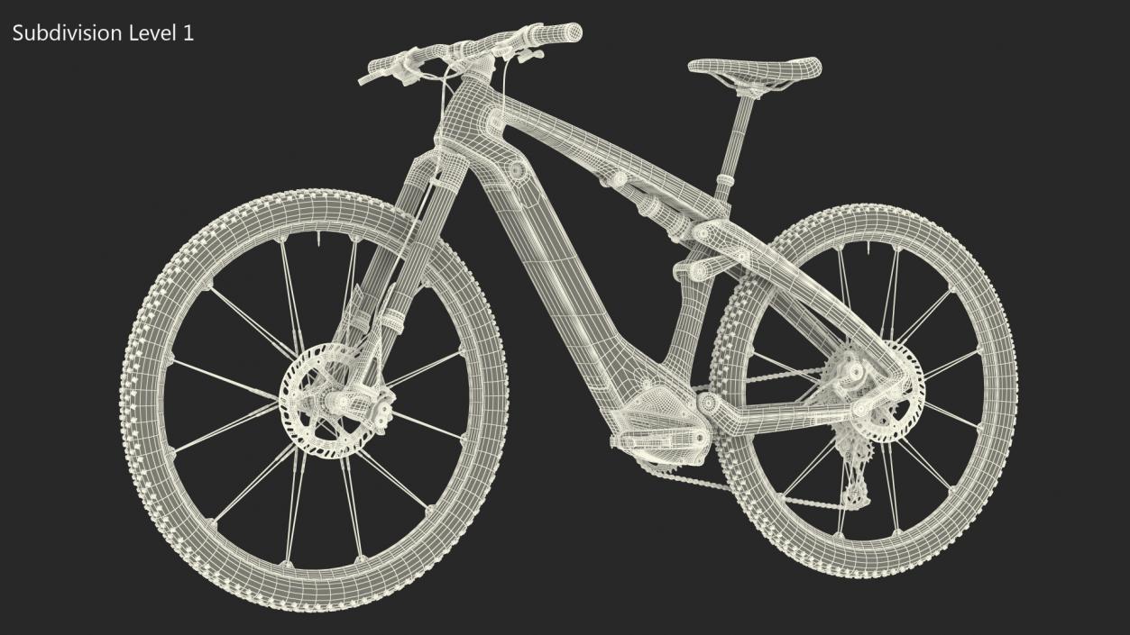 Electric Mountain Bike 3D