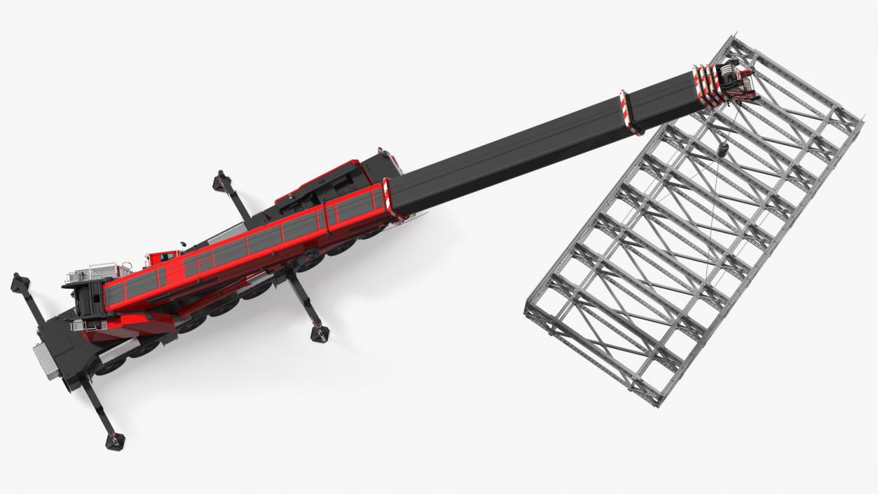 Mobile Crane Generic With Load Rigged 3D