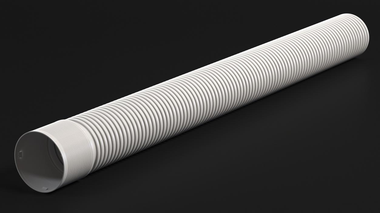 Flexible Pipe White 60cm 3D model