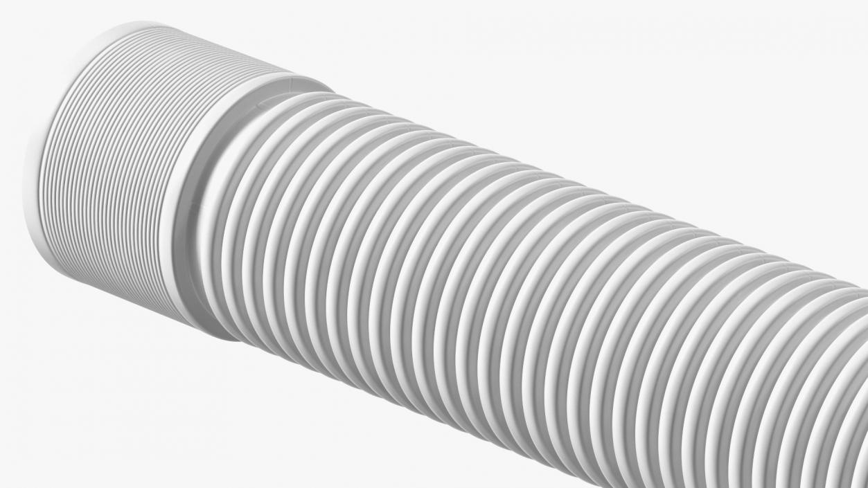 Flexible Pipe White 60cm 3D model