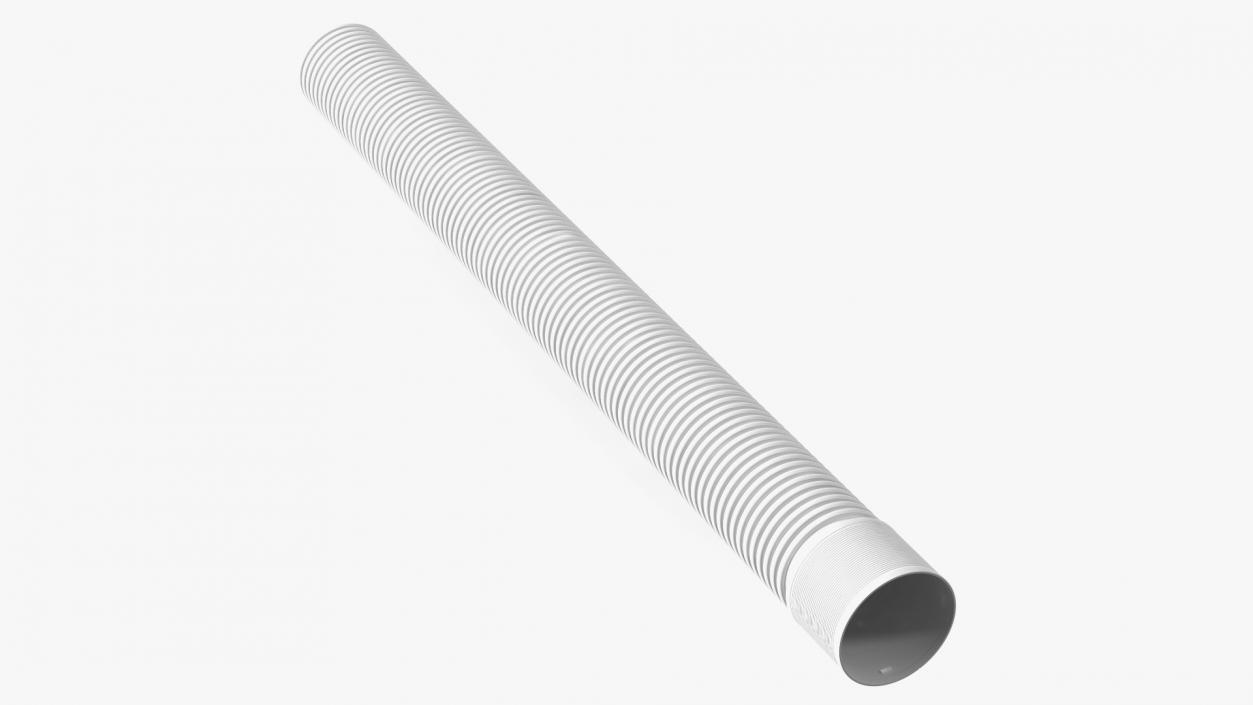 Flexible Pipe White 60cm 3D model