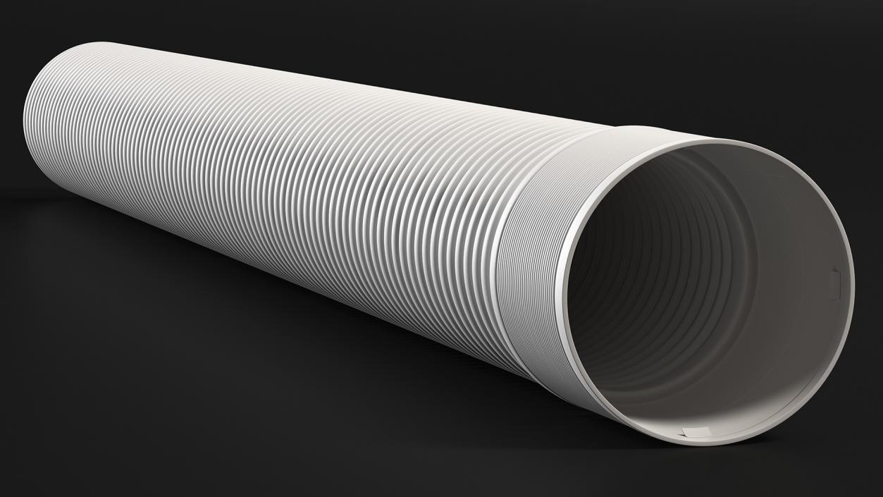 Flexible Pipe White 60cm 3D model